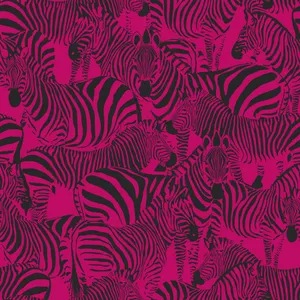 Black Pink Zebra Animal Figure Pattern Wallpaper