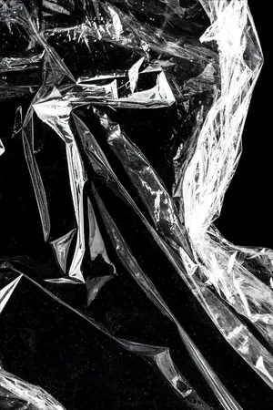 Black Plastic Crumpled Wallpaper