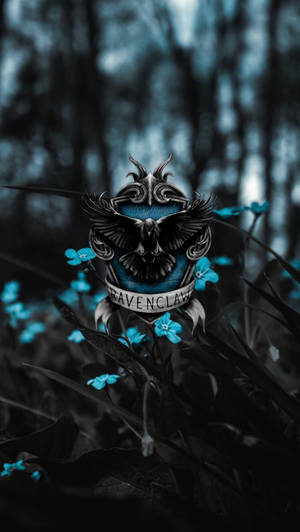 Black Ravenclaw Crest Aesthetic Wallpaper