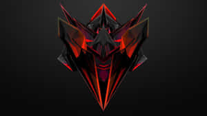 Black Red Neon Geometric Dragon Wallpaper