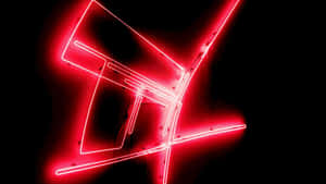 Black Red Neon Geometric Shape Wallpaper