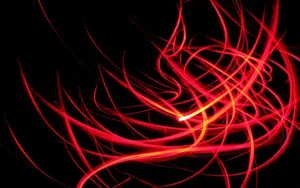 Black Red Neon Light Streaks Wallpaper