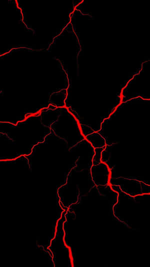Black Red Neon Lightning Streaks Phone Wallpaper