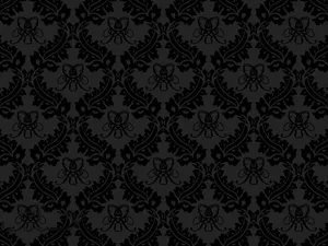 Black Retro Royal Damask Wallpaper