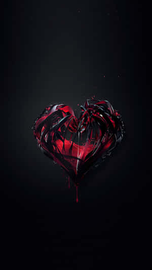 Black Shapes Heart Pfp Wallpaper