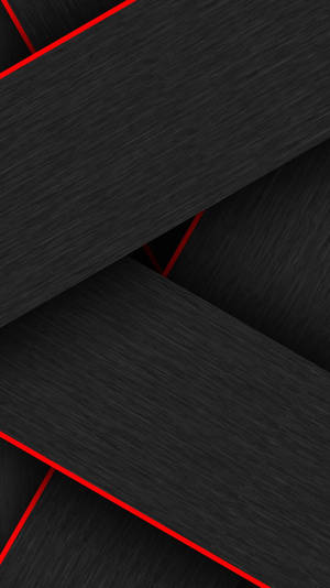 Black Shapes With Red Lines Material Design Wallpaper
