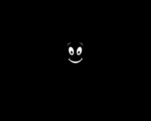 Black Shocked Smile Wallpaper