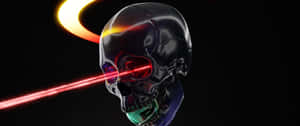 Black Skeleton Laser Wallpaper