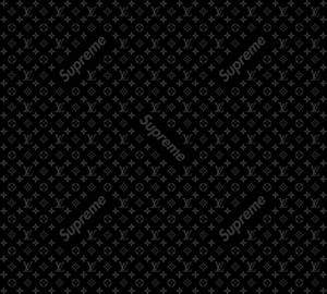 Black Supreme And Louis Vuitton Pattern Wallpaper
