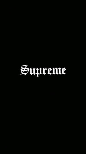 Black Supreme In Old English Lettering Wallpaper