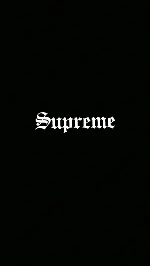 Black Supreme In Old English Lettering Wallpaper