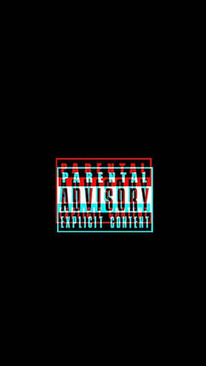 Black Trippy Parental Advisory Wallpaper