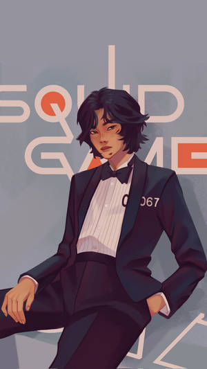 Black Tuxedo Player 067 Squid Game Wallpaper