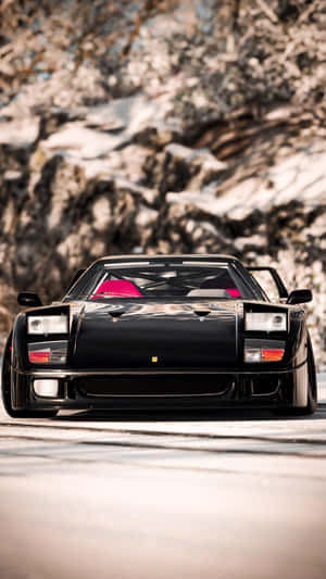 Black Vintage Ferrari F40 Wallpaper