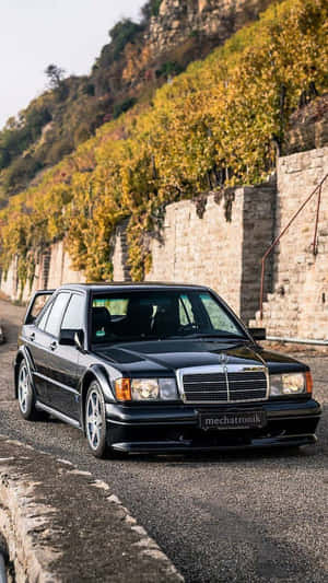Black Vintage Mercedes Classic Iphone Wallpaper