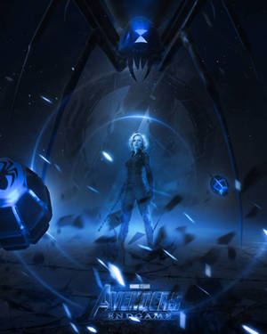Black Widow Endgame Blue Art Wallpaper