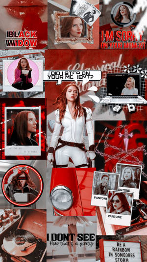 Black Widow Mood Board Wallpaper