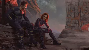 Black Widow Natasha And Clint Barton 4k Wallpaper