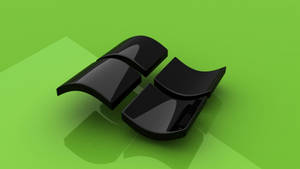 Black Windows Logo 3d Full Wallpaper