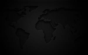 Black World Map Macos Wallpaper