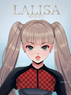 Blackpink Cartoon Lalisa Money Wallpaper