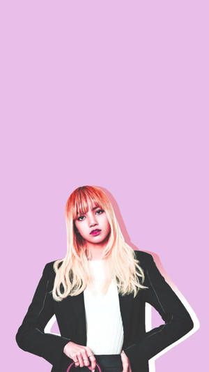 Blackpink Lisa Purple Wallpaper