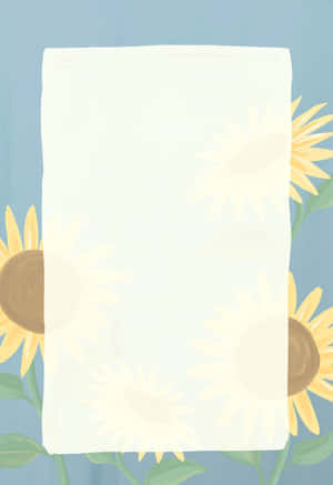 Blank Section With A Sunflower Aesthetic Iphone Wallpaper