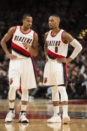 Blazers Damian Lillard And Cj Mccollum Wallpaper