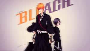 Bleach - A Black Anime Character With A Sword Wallpaper