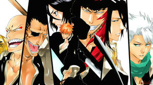 Bleach Anime Ichigo With Shinigami Captains Wallpaper