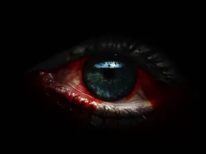 Bleeding Eyes Digital Art Wallpaper