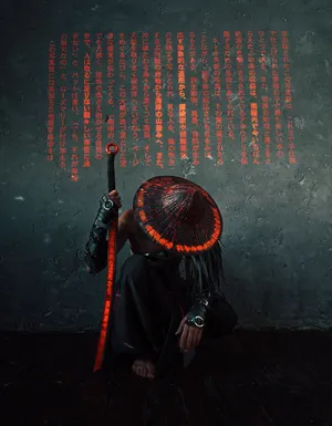Blind Cyber Samurai Wallpaper