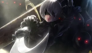 Blind Nier Automata Video Game Wallpaper