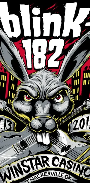 Blink182 Winstar Casino Concert Poster Wallpaper