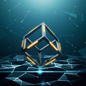 Blockchain Three-dimensional Box Wallpaper