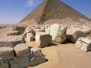 Blocks Near Giza Pyramids Wallpaper