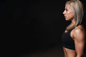 Blonde Fit Woman Wallpaper