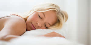 Blonde Woman Sleeping Wallpaper