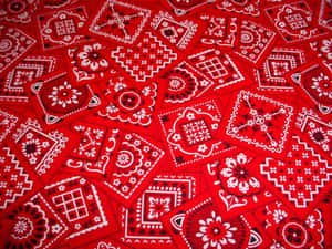 Blood Gang Red Bandana Pattern Pile Wallpaper