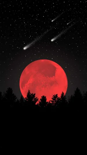 Blood Moon Aesthetic Iphone 11 Wallpaper