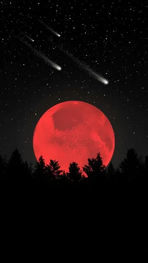 Blood Red Moon Amazing Phone Wallpaper