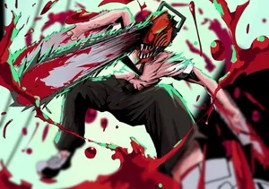 Bloodied Chainsaw Man Pfp Wallpaper