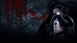 Bloody Ecchi Anime Girl Wallpaper