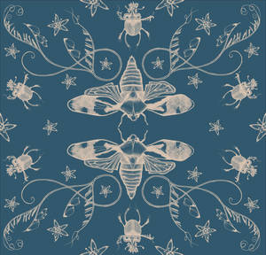 Blue Aesthetic Cicada Wallpaper