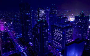 Blue Aesthetic City Wallpaper