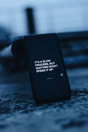 Blue Aesthetic Quote Iphone Lock Screen Wallpaper