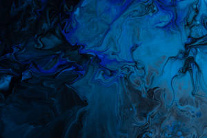 Blue And Black Abstract Paint Wallpaper