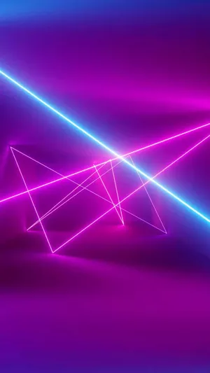 Blue And Pink Aesthetic Neon Light Lines Wallpaper