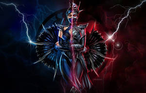 Blue And Red Kitana Mk11 Wallpaper