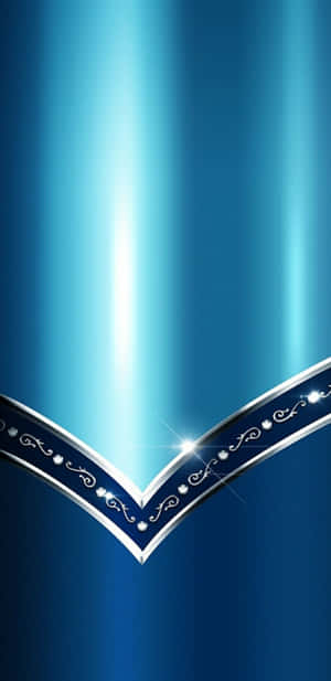 Blue And Silver Design Wallpaper